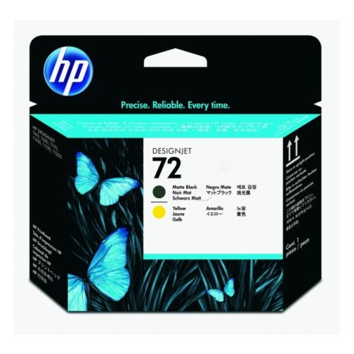 HP printkop zwart mat / geel (C9384A / 72)