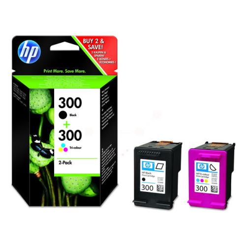 HP inktcartridge zwart / kleur (CN637EE / 300) (Dual-Pack, multipack)