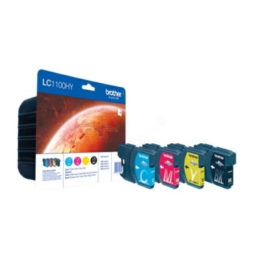 Brother inktcartridge zwart / cyaan / magenta / geel (LC1100HYVALBPDR /) (multipack)