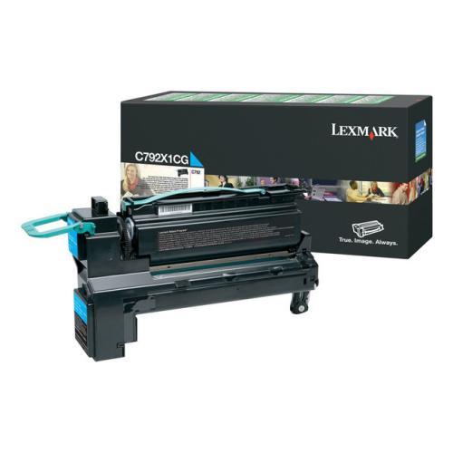 Lexmark toner cyaan (C792X1CG / 0C792X1CG) (Return, hoge capaciteit)