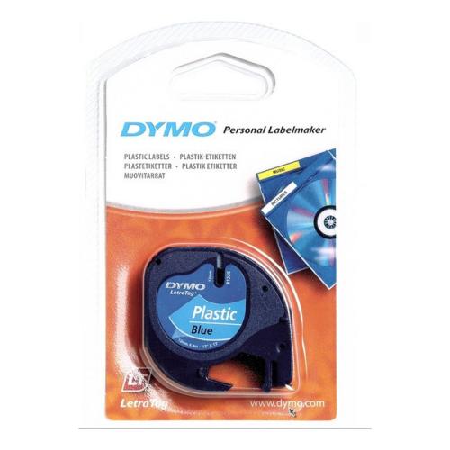 Dymo LetraTag tekstband blauw (91205 / S0721650), 12mm