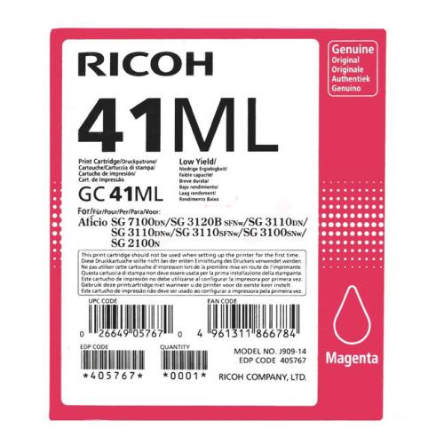 Ricoh inktcartridge magenta (405767 / GC41ML)