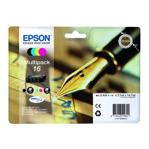 Epson inktcartridge zwart / cyaan / magenta / geel (C13T16264010 / 16) (multipack)