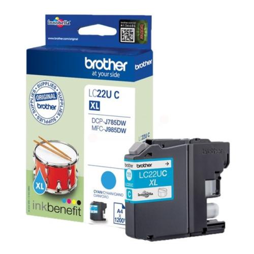 Brother inktcartridge cyaan (LC22UC)