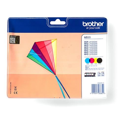 Brother inktcartridge zwart / cyaan / magenta / geel (LC223VALBPDR /) (multipack)