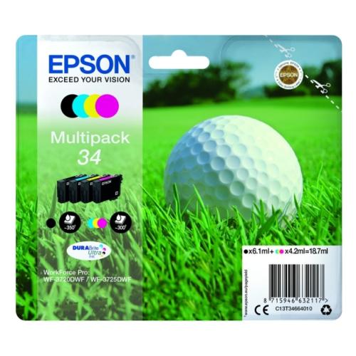 Epson inktcartridge zwart / cyaan / magenta / geel (C13T34664010 / 34) (multipack)