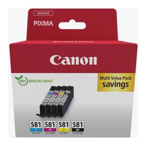 Canon inktcartridge zwart / cyaan / magenta / geel (2103C004 / CLI581) (multipack)