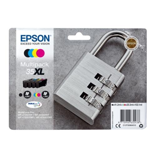 Epson inktcartridge zwart / cyaan / magenta / geel (C13T35964010 / 35XL) (multipack, hoge capaciteit)