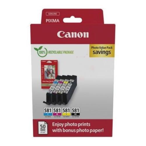 Canon Cartridge / fotopapier zwart / cyaan / magenta / geel (2106C006 / CLI581) (multipack)