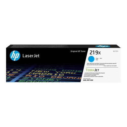 HP toner cyaan (W2191X / 219X) (hoge capaciteit)