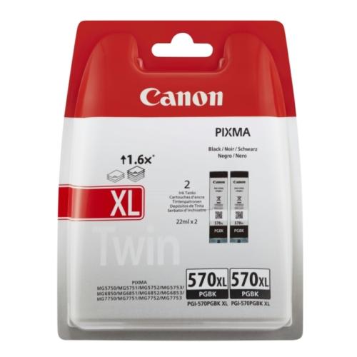 Canon inktcartridge zwart (0318C010 / PGI570PGBKXL) (Dual-Pack, hoge capaciteit)