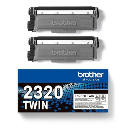 Brother toner zwart (TN2320TWIN) (Dual-Pack)