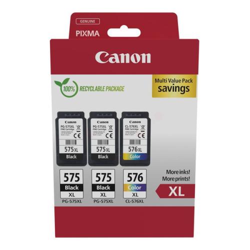 Canon inktcartridge zwart / kleur (5437C004 / PG575XL+CL576XL) (multipack, hoge capaciteit)