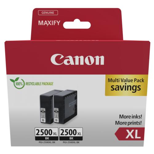 Canon inktcartridge zwart (9254B011 / PGI2500XLBK) (Dual-Pack)