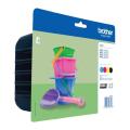 Brother inktcartridge zwart / cyaan / magenta / geel (LC221VALBP) (multipack)