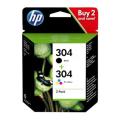 HP inktcartridge zwart / kleur (3JB05AE / 304) (Dual-Pack, multipack)