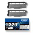 Brother toner zwart (TN2320TWIN /) (Dual-Pack)